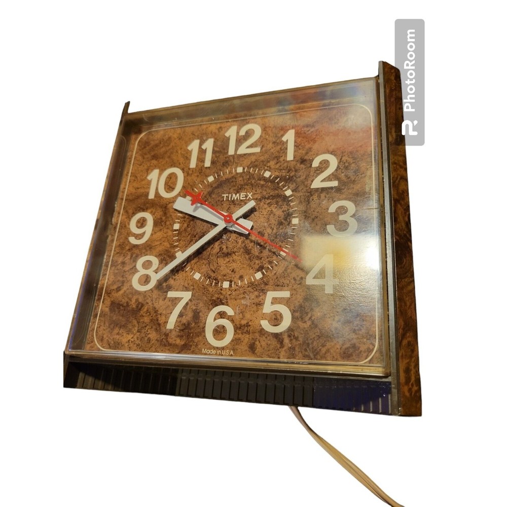 Timex Vintage General Electric Analog Wall Clock Perfect Prop 1970 - Picture 10 of 10